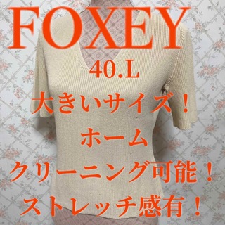 フォクシー(FOXEY)の★FOXEY/フォクシー★極美品★半袖カットソー40(カットソー(半袖/袖なし))