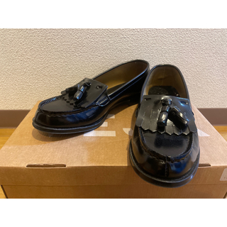 HARUTA タッセルローファー　黒　25.5(ローファー/革靴)