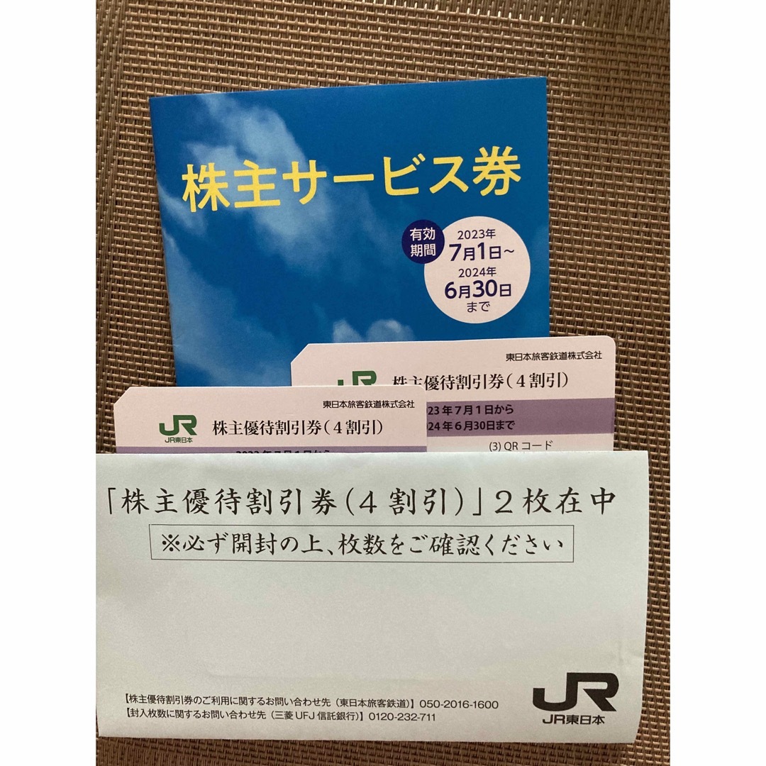 JR東日本株主優待割引券（4割引）2枚