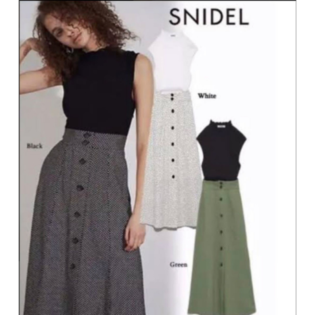 SNIDEL　リネンスカートドッキングワンピース