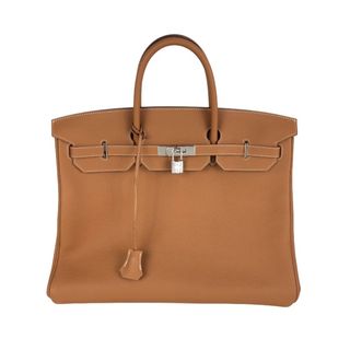 エルメス(Hermes)の　エルメス HERMES バーキン40 U刻 ゴールド シルバー金具 トゴ メンズ ハンドバッグ(ハンドバッグ)