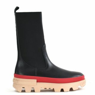 モンクレール(MONCLER)の【BLACK/RED】モンクレール サイドゴアブーツ(ブーツ)