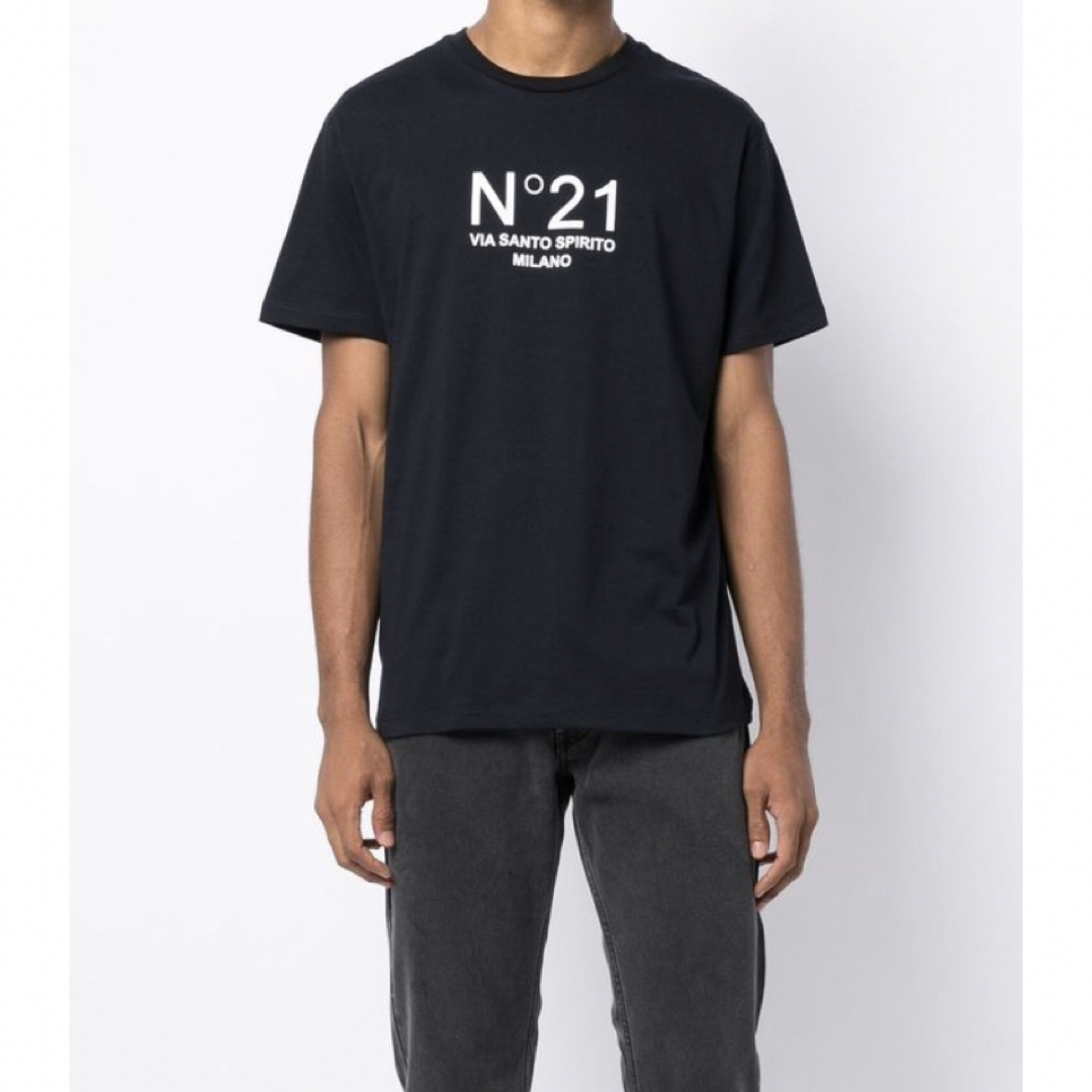 N°21(ヌメロヴェントゥーノ)の新品 n21 ヌメロヴェントゥーノ メンズTシャツ ロゴTシャツ ネイビー メンズのトップス(Tシャツ/カットソー(半袖/袖なし))の商品写真