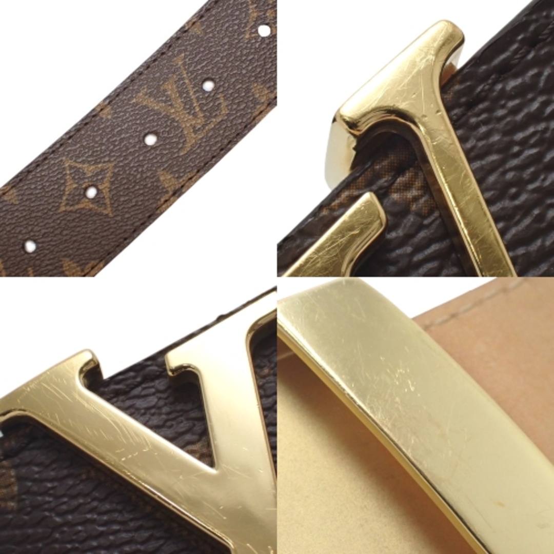ルイ・ヴィトンベルト ベルト・LV イニシャル 40MM モノグラムキャンバス ヌメ革 ブラウン茶 40802058526