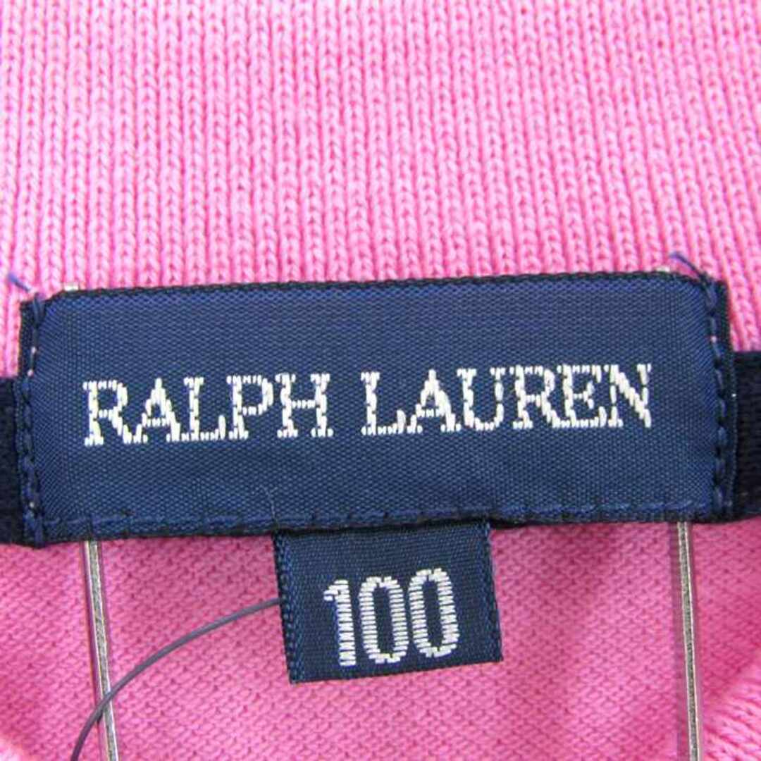 Ralph Lauren(ラルフローレン)のラルフローレン 半袖ポロシャツ 無地 ポニーロゴ ボリューム袖 ストレッチ トップス キッズ 女の子用 100サイズ ピンク RALPH LAUREN キッズ/ベビー/マタニティのキッズ服女の子用(90cm~)(Tシャツ/カットソー)の商品写真