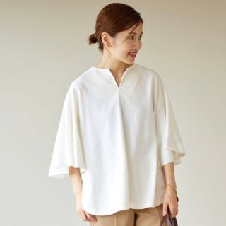 イエナ(IENA)の新品　IENA イエナ　volant フリルスリーブTシャツ(シャツ/ブラウス(半袖/袖なし))