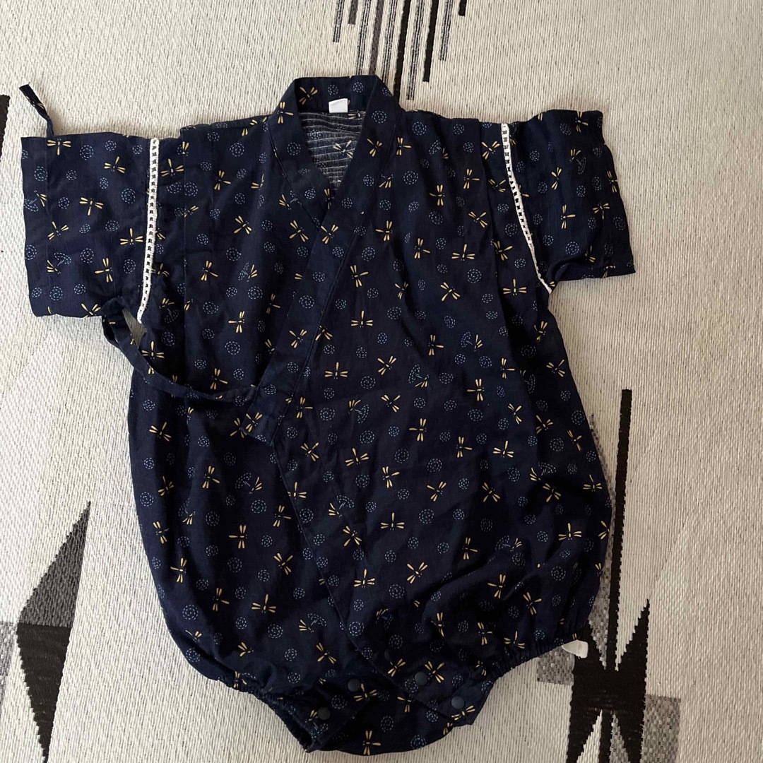 【美品】キッズ　甚平 キッズ/ベビー/マタニティのキッズ服男の子用(90cm~)(甚平/浴衣)の商品写真