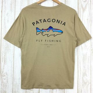 パタゴニア(patagonia)のMENs XS  パタゴニア フレームド フィッツロイ トラウト オーガニック Tシャツ Framed Fitz Roy Trout Organic T-Shirt PATAGONIA 38529 CSC ベージュ系(その他)