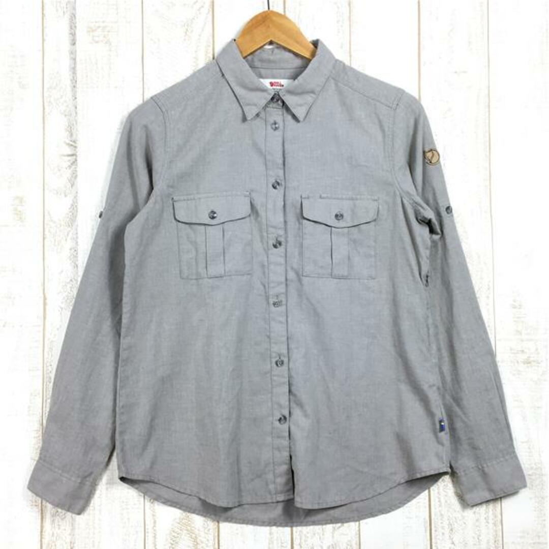 WOMENs XS  フェールラーベン オービック トラベル シャツ ロングスリーブ Ovik Travel Shirt LS W ヘンプ FJALLRAVEN 89843 ベージュ系