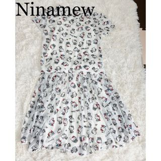 ニーナミュウ(Nina mew)の【美品】Ninamew キティ キャミソール付きトップス ミニスカート セット(セット/コーデ)