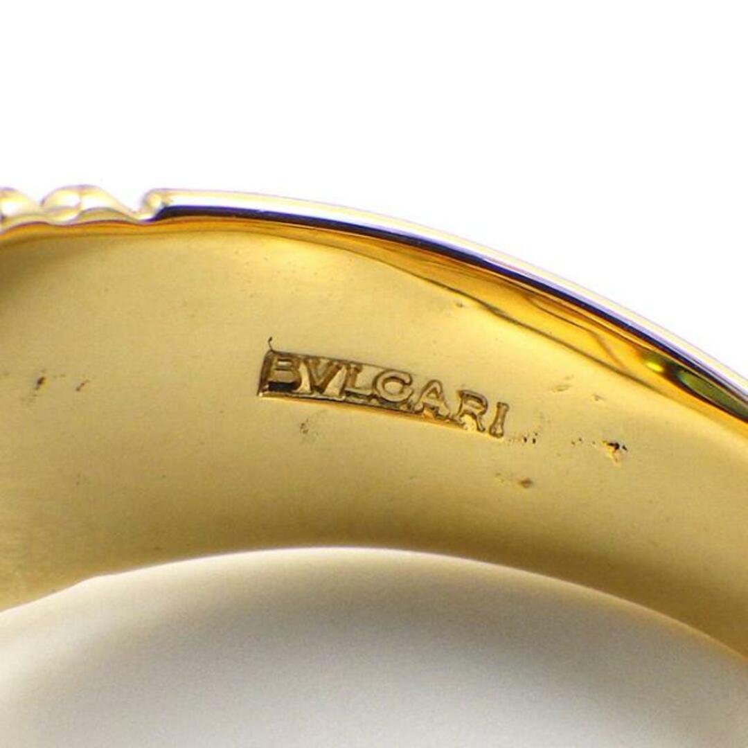 BVLGARI(ブルガリ)のブルガリ BVLGARI リング オーバル モチーフ 1ポイント カボションカット グリーン トルマリン K18YG 7号 【中古】 レディースのアクセサリー(リング(指輪))の商品写真