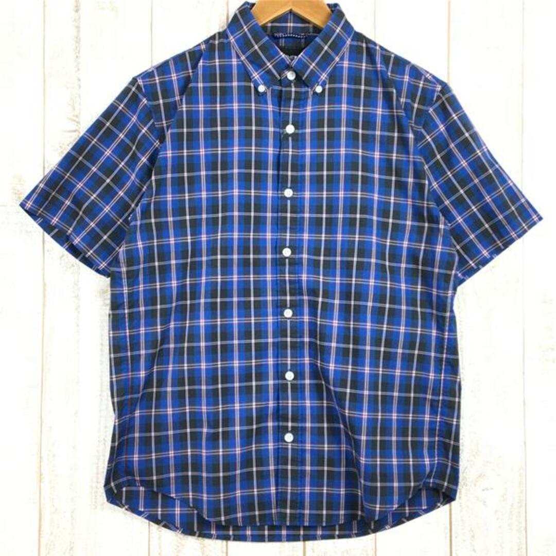 MENs M  ノースフェイス ショートスリーブ ボタンダウン シャツ Short Sleeve Button Down Shirt 生産終了モデル 入手困難 NORTH FACE NR21308 ネイビー系