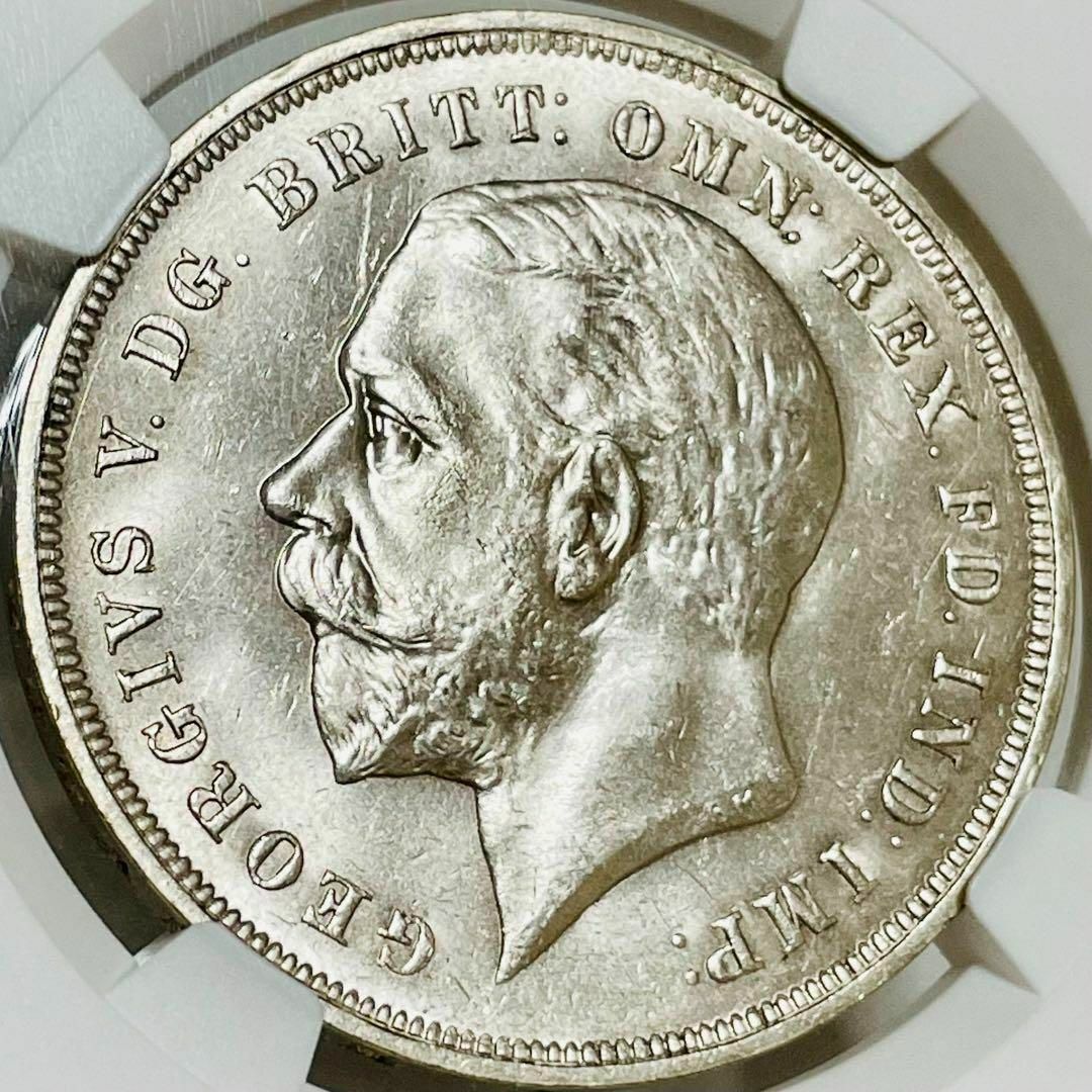 完成品 1935 英国 ジョージ5世 戴冠25周年記念 1クラウン銀貨 NGC MS64