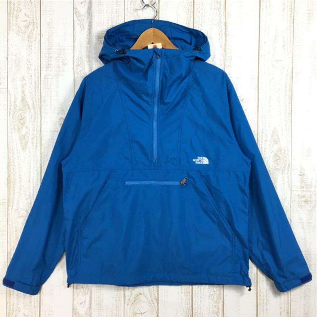 MENs M  ノースフェイス コンパクトアノラック Compact Anorak ウィンドシェル ジャケット プルオーバー フーディ NORTH FACE NP21735 ブルー系