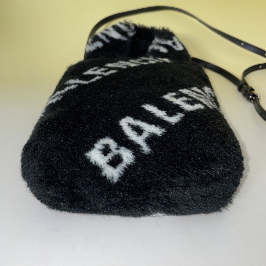 Balenciaga 美品 2way ロゴ ファー ハンドバッグ バレンシアガ-www