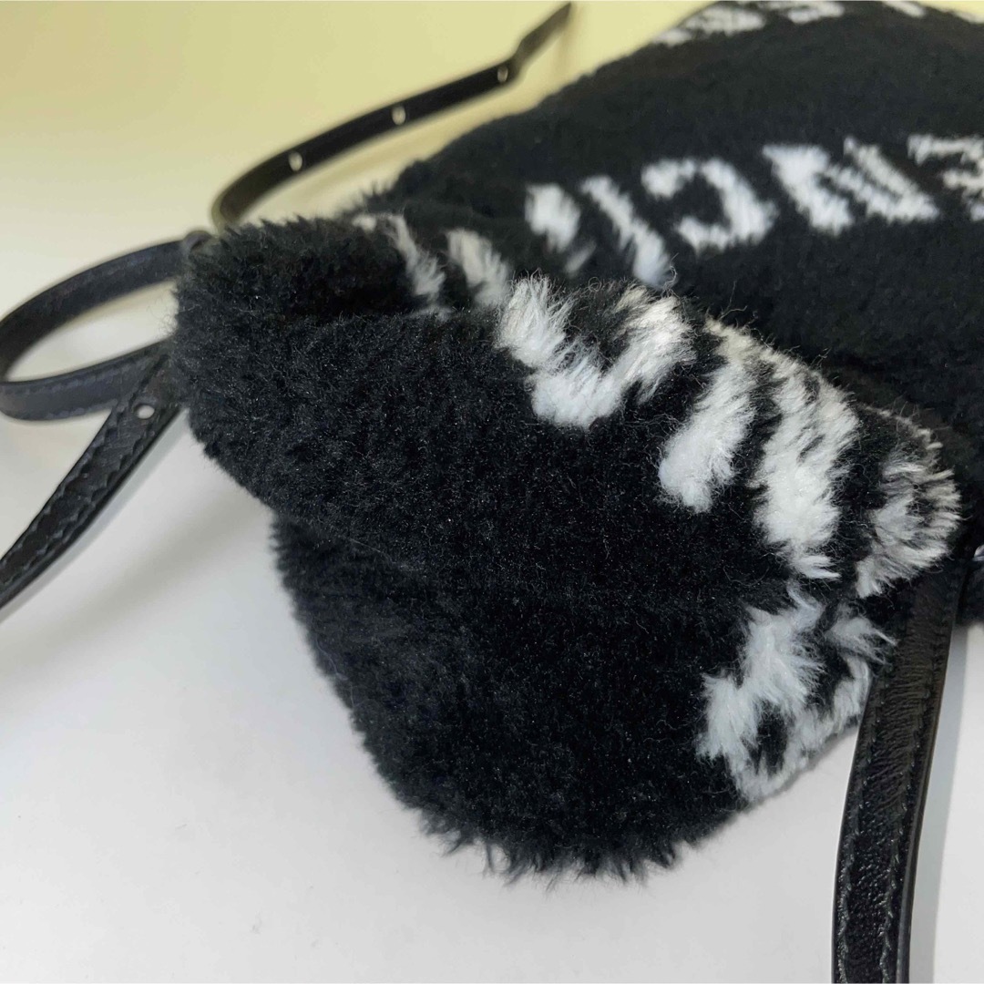 Balenciaga 美品 2way ロゴ ファー ハンドバッグ バレンシアガ