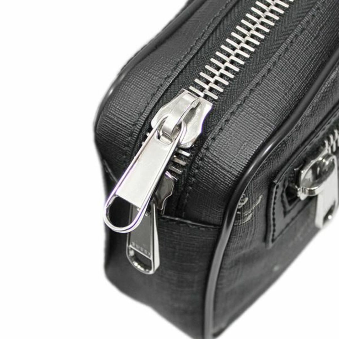 美品 グッチ バッグ GGスプリーム ボディバッグ ブラック 05975