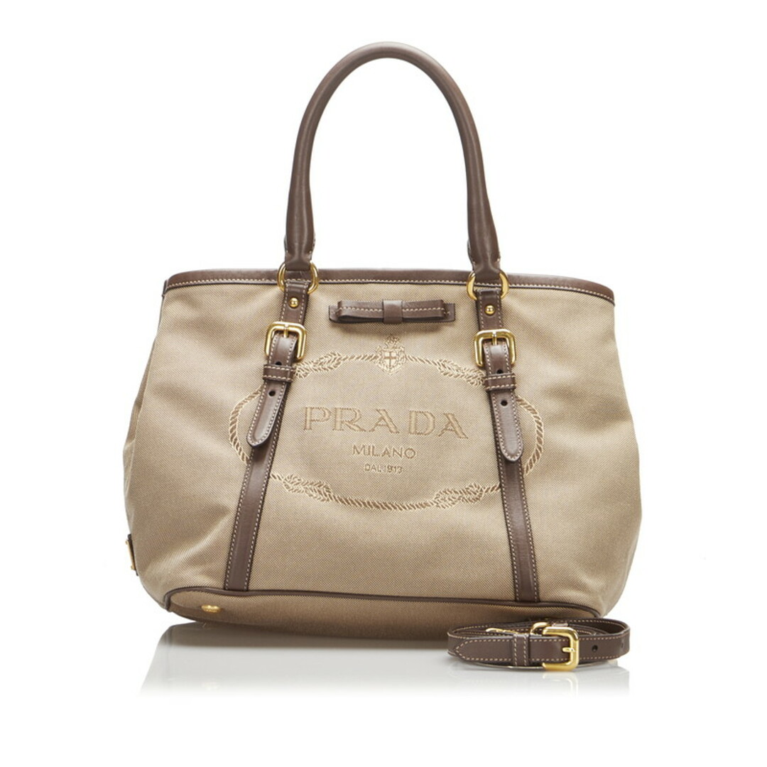 PRADA - プラダ ロゴジャガード ハンドバッグ ショルダーバッグ 2WAY PRADA - プラダ ロゴジャガード ハンドバッグ ショルダーバッグ 2WAY