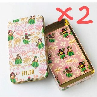 フェイラー(FEILER)の【SALE 】FEILER　缶ボックスと華やぎポストカード10枚　2個セット(ファッション)