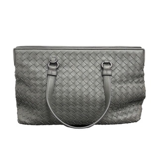 ボッテガヴェネタ(Bottega Veneta)の　ボッテガ・ヴェネタ BOTTEGA VENETA イントレチャート２WAYバッグ グレー レザー レディース ショルダーバッグ(ショルダーバッグ)