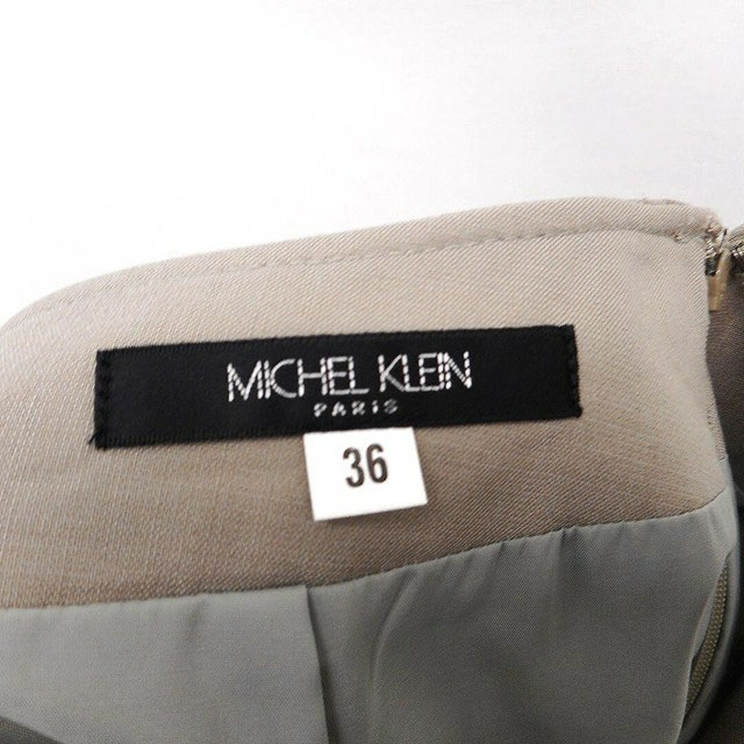 MICHEL KLEIN(ミッシェルクラン)のミッシェルクラン MICHEL KLEIN フレア スカート 膝丈 無地 レディースのスカート(ひざ丈スカート)の商品写真