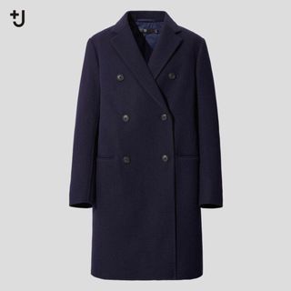 ユニクロ(UNIQLO)のユニクロ+J ダブルフェイスダブルブレストコート(チェスターコート)