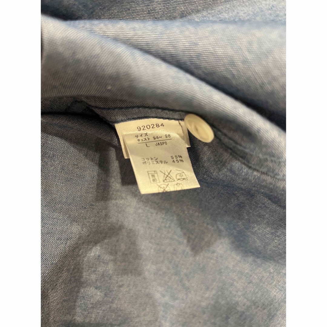 PUMA(プーマ)の美品　PUMA ボタンダウンシャツ　デニム風　ブルー　Lサイズ メンズのトップス(シャツ)の商品写真