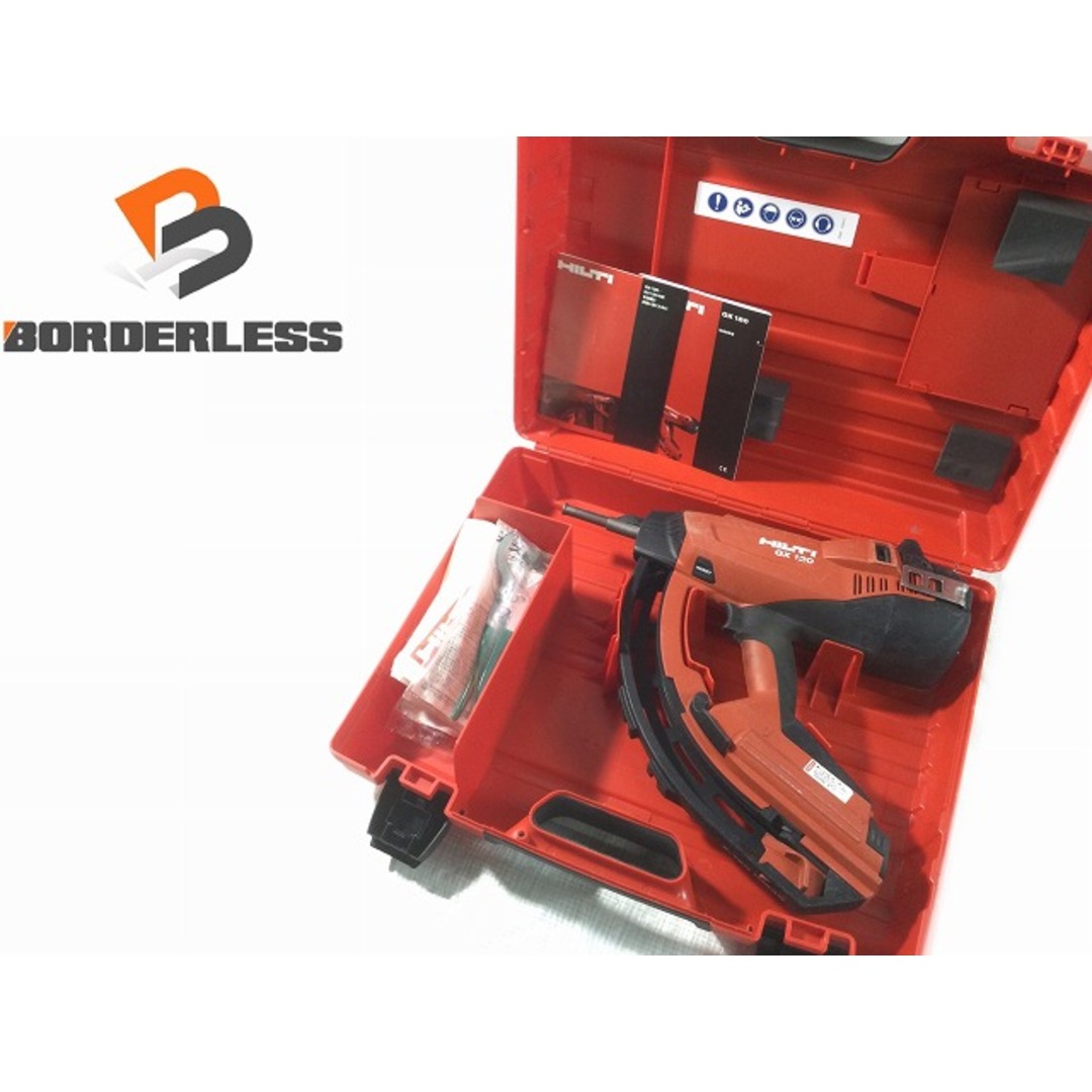 ☆品☆HILTI ヒルティ ガス式鋲打ち機 GX120 ケース付 ガス式鋲打機 ガスネイラー ガス銃 軽天 65766