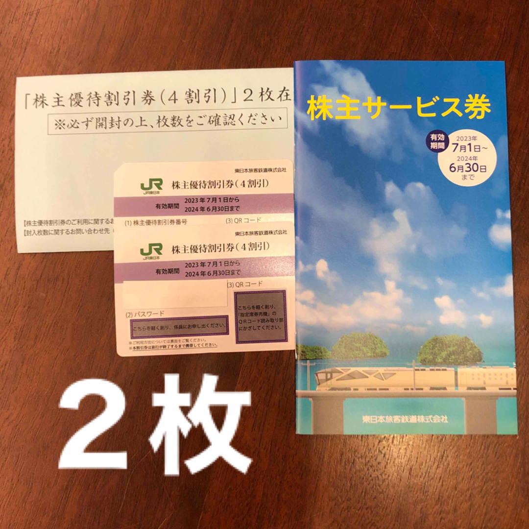 JR東日本旅客鉄道株主優待割引券2枚