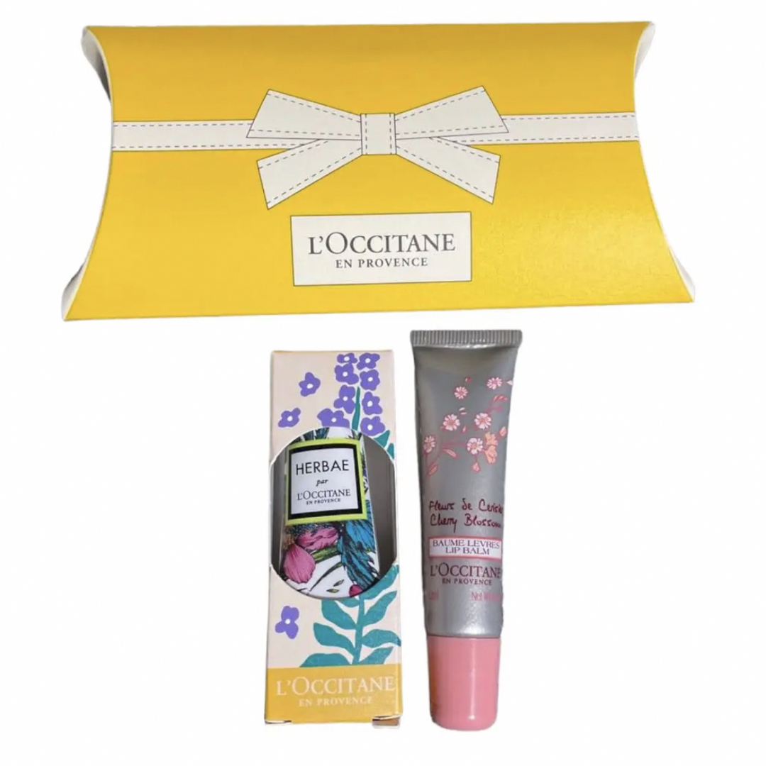 L'OCCITANE(ロクシタン)のロクシタンチェリーブロッサムリップバーム　リップクリーム　ハンドクリーム コスメ/美容のベースメイク/化粧品(リップグロス)の商品写真