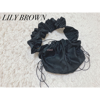 リリーブラウン(Lily Brown)のLILYBROWN☆ジャガードシャーリングバッグ(ショルダーバッグ)