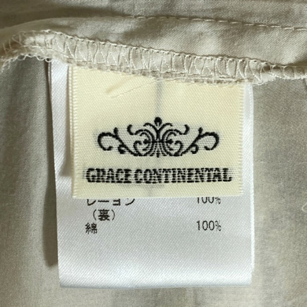 GRACE CONTINENTAL(グレースコンチネンタル)の★グレースコンチンエンタル 花柄レースチュニック ブラウン 36 レディースのワンピース(ひざ丈ワンピース)の商品写真