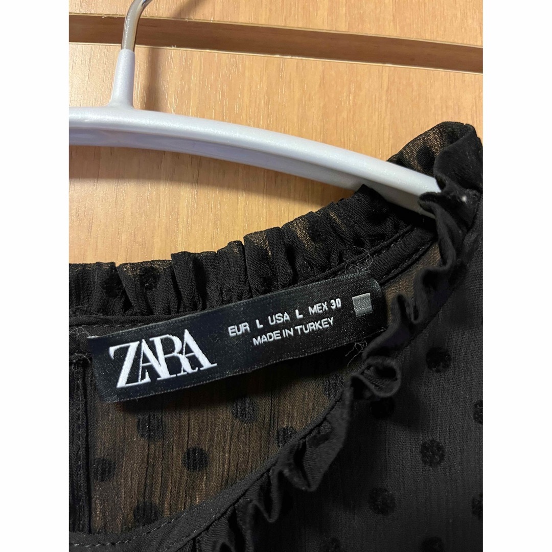 ZARA(ザラ)のZARA ドット柄ワンピース レディースのワンピース(ロングワンピース/マキシワンピース)の商品写真