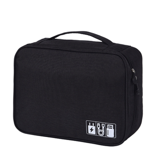 【540120F】多機能 コンパートメント オーガナイザー デジタルバッグ 黒(トラベルバッグ/スーツケース)