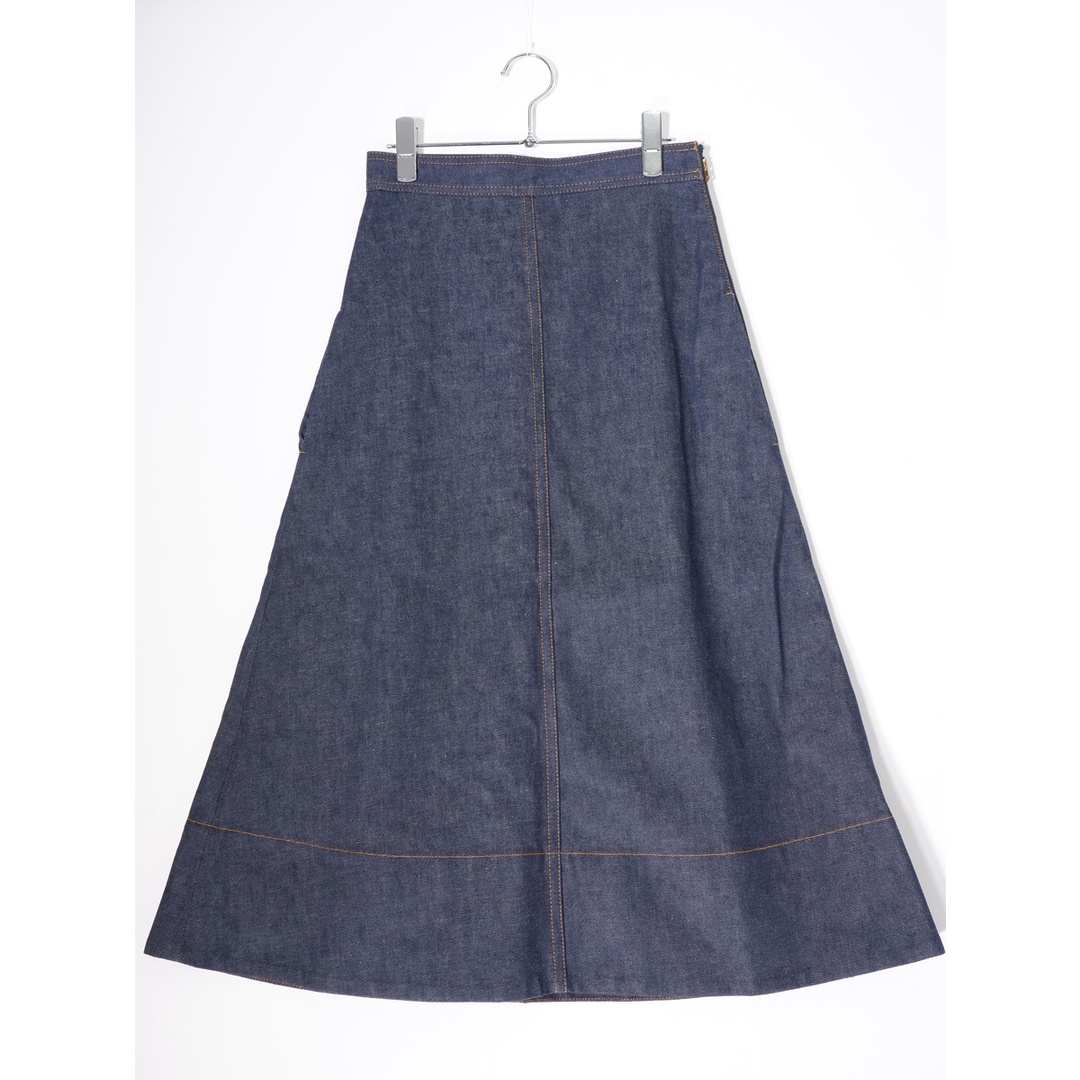 レディースMADISONBLUEマディソンブルー  TRAPAZE DENIM LONG SKIRTトラペーズデニムロングスカート【00(XS)】【LSKA71786】