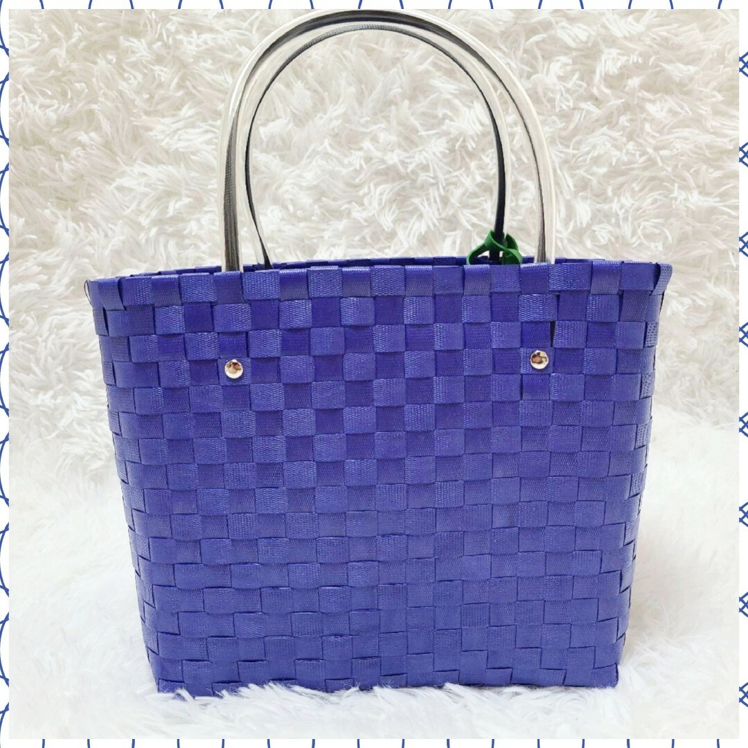 MARNI マルニかごバッグ ピクニックバックミニ ブルー犬 コロンビア