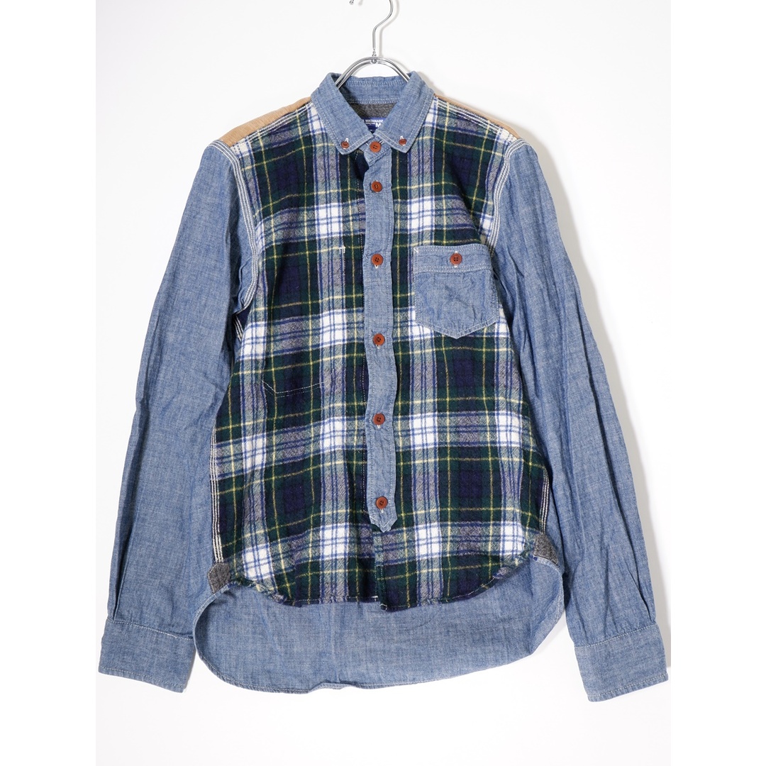 JUNYA WATANABE MAN ジュンヤワタナベマン チェック縮絨ウール切替デニムシャンブレーB.Dシャツ【S】【MSHA71867】 | フリマアプリ ラクマ