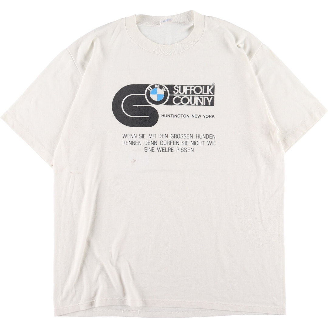 225cm商品名80~90年代 ジャージーズ Jerzees BMW アドバタイジングTシャツ USA製 メンズL ヴィンテージ /eaa346645