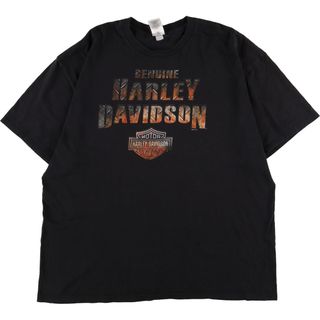 ハーレーダビッドソン(Harley Davidson)の古着 ハーレーダビッドソン Harley-Davidson 両面プリント モーターサイクル バイクTシャツ メンズXXL /eaa348929(Tシャツ/カットソー(半袖/袖なし))