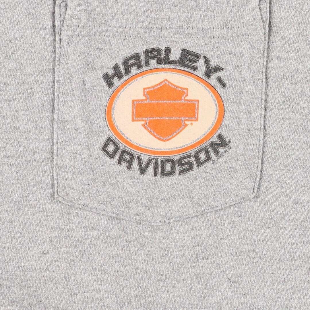 Harley Davidson(ハーレーダビッドソン)の古着 ハーレーダビッドソン Harley-Davidson 両面プリント モーターサイクル バイクTシャツ USA製 メンズL /eaa348920 メンズのトップス(Tシャツ/カットソー(半袖/袖なし))の商品写真