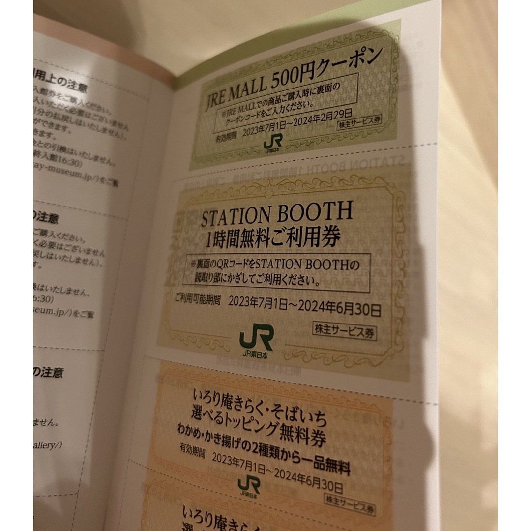 JR東日本　株主優待割引券(4割引)2枚+株主サービス券 2