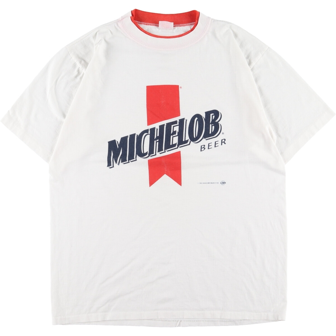 90年代 Alore MICHELOB BEER アドバタイジングTシャツ USA製 メンズL ヴィンテージ /eaa346647