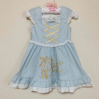 シャーリーテンプル 子供 ワンピース(女の子)(ブルー・ネイビー/青色