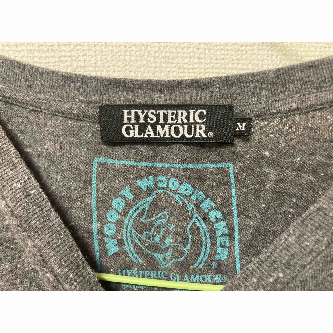 HYSTERIC GLAMOUR(ヒステリックグラマー)のヒステリック グラマー ウッディー ウッドペッカー Tシャツ ネップグレーM メンズのトップス(Tシャツ/カットソー(半袖/袖なし))の商品写真