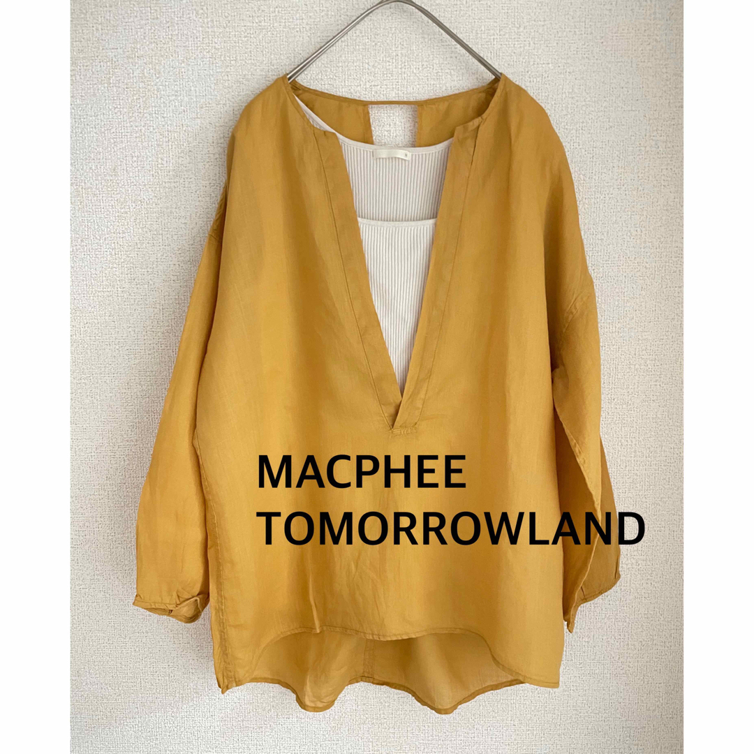 MACPHEE   MACPHEE TOMORROWLAND リネンブラウス 麻% 美品の通販 by