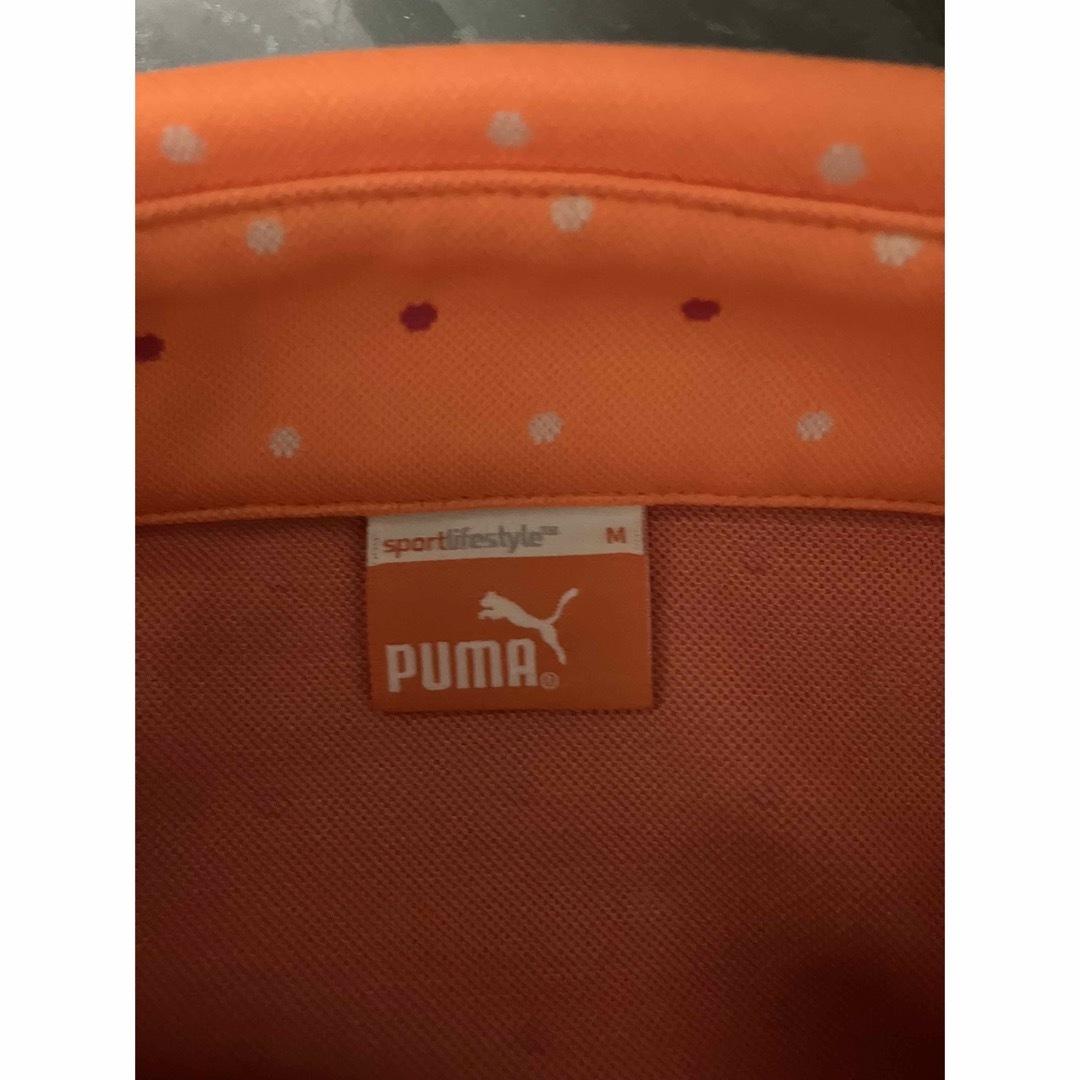 PUMA(プーマ)のプーマゴルフ　メンズポロシャツ　オレンジ(ドット柄) スポーツ/アウトドアのゴルフ(ウエア)の商品写真