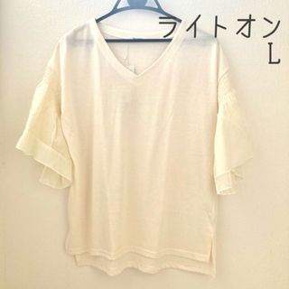 バックナンバー(BACK NUMBER)の新品　Right-on BACKMUNBER L 袖布帛切替カットソー(カットソー(半袖/袖なし))