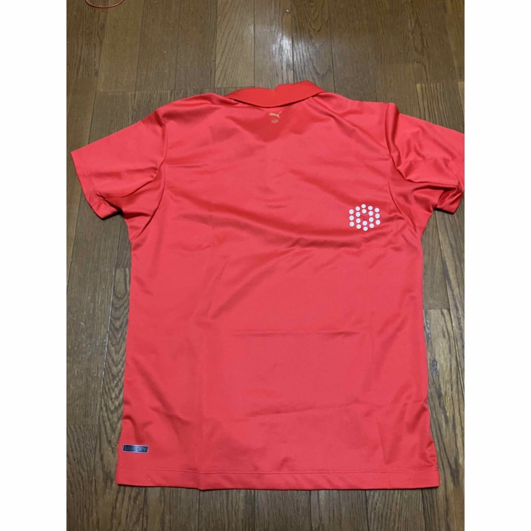PUMA(プーマ)のプーマゴルフ　メンズポロシャツ　赤ストライプ柄 スポーツ/アウトドアのゴルフ(ウエア)の商品写真