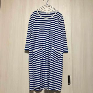 マリメッコ(marimekko)のマリメッコ　ボーダーワンピース(ロングワンピース/マキシワンピース)