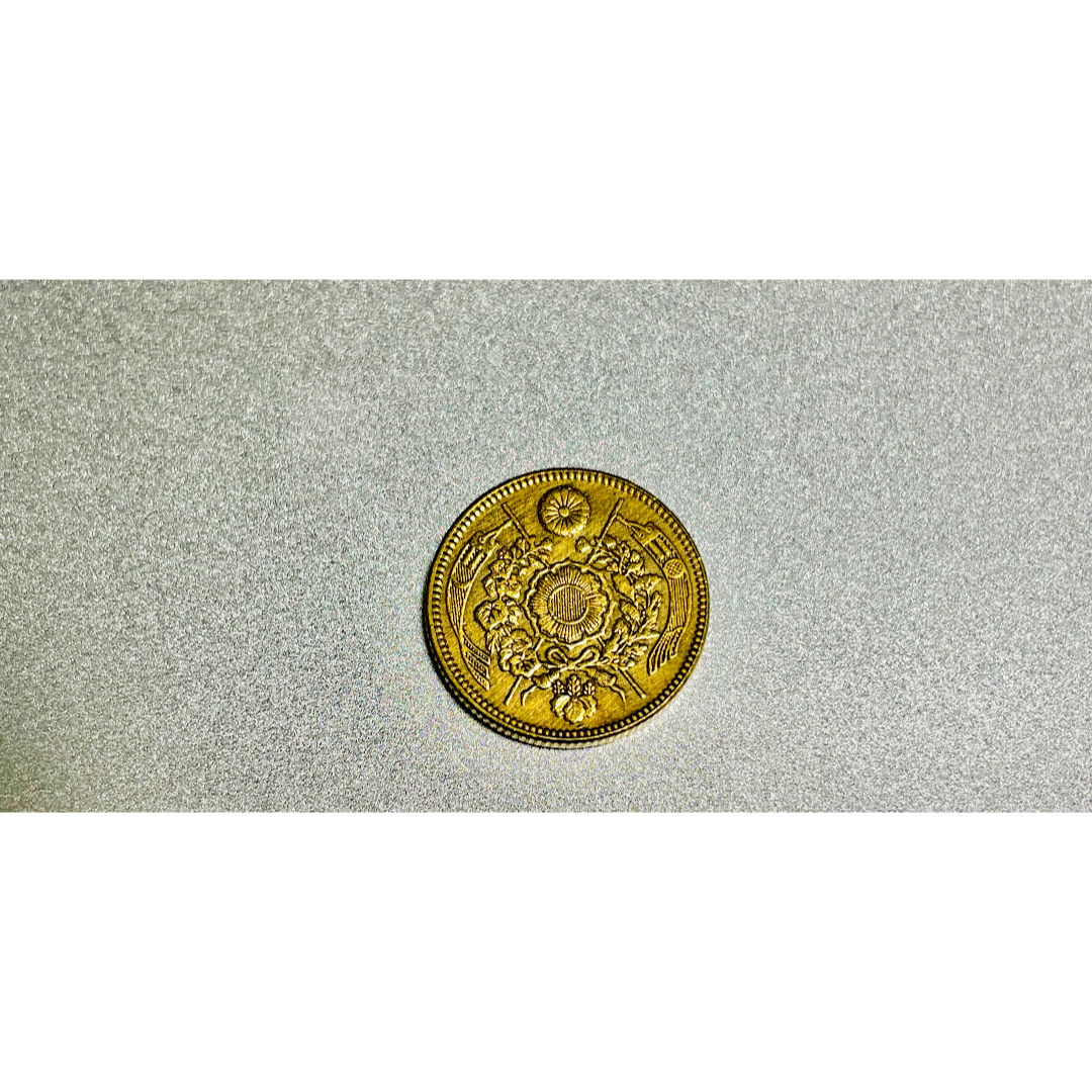 旧2圓金貨 明治9年背金竜 芸術 レア 菊桐 十六八重菊紋